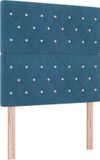 vidaXL - Tête de lit - Bleu foncé - 90 cm - Velours