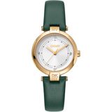 Dkny DK1L043L0025 Vrouwen Polshorloge Analoog Quartz Leer Groen Goudkleurig Zilverkleurig 28 mm 5 ATM