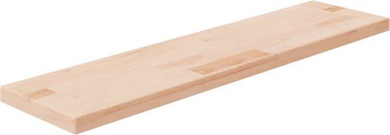 vidaXL Plank - Massief Eikenhout - 80x20x2,5 cm