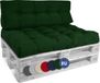Beautissu Style – Set de coussins pour palette – 1x coussin d'assise 120x80 cm & 1x coussin de dossier 120x40 cm – Vert foncé
