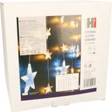 Merkloos Kerstverlichting lichtgordijn - 138 sterren leds - 250 cm - warm wit