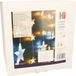 Merkloos Kerstverlichting lichtgordijn - 138 sterren leds - 250 cm - warm wit