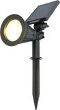 HOFTRONIC Spot de jardin solaire orientable - Noir - IP65 - Détecteur de mouvement - Blanc chaud
