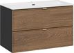 Casella meuble de salle de bain 80 cm chêne avec lavabo en céramique de 81 cm