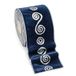 Mopec SW114 fluwelen lint, blauw, bedrukt, bedraad, 100 mm x 10 m