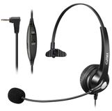 Merkloos Dect Headset - 2.5 mm - Wireless - Noise Cancelling - Black