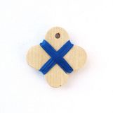 Cohana Wikkelkaart hout blauw