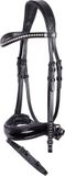 Harry's Horse Hoofdstel Diamond Lacque Zwart Pony