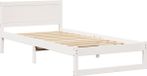 vidaXL Bedframe, wit, hout, 90 x 200 cm, minimalistisch bedframe