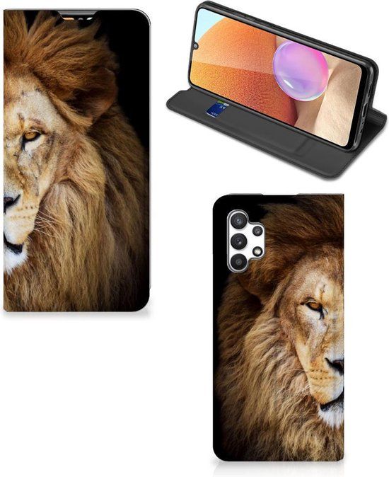 B2Ctelecom Stand Case Samsung Galaxy A32 4G - Book Case - Kunstleer - Multi Leeuw