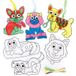 Baker Ross FE581 Honden Zonnevanger Decoraties - pakket van 8, Glas in Lood Effect voor Kinderen om te Versieren en Tentoon te Stellen voor Knutselactiviteiten.