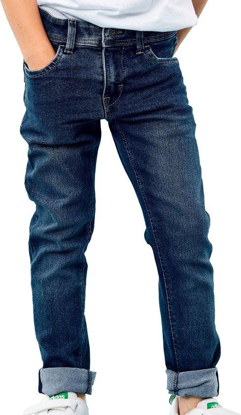Name It NKMSILAS XSLIM Jeans - Dark Blue Denim - Kids - Size 134