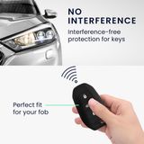 kwmobile autosleutel hoesje geschikt voor Opel 3-knops SmartKey autosleutel Keyless Go - Autosleutel behuizing in wit / zwart - Don't Touch My Key design