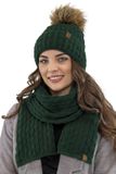 Vivisence Dames Winter Muts En Sjaal Set - Groen