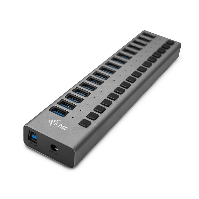 USB 3.0 Charging HUB 16-port + 90W Power Adapter - Grey