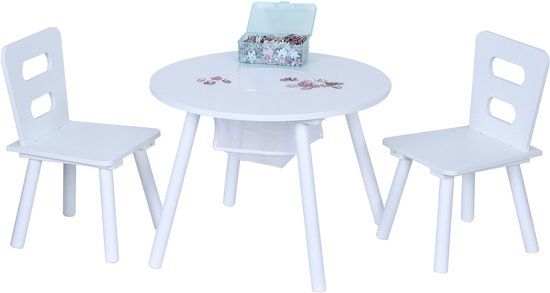Merkloos Relaxdays Kindertafel met 2 stoeltjes