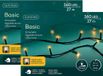 Lumineo Guirlande lumineuse - 2x - 360 leds - blanc chaud classique - 2700 cm - fil noir - minuterie et variateur