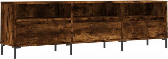 vidaXL Tv-meubel 150x30x44,5 cm bewerkt hout gerookt eikenkleurig