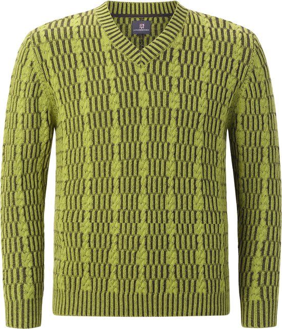 Jan Vanderstorm heren Trui - 64/66 - groen - Plus Size