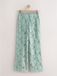 Next - Dames - N. Premium kanten broek met wijde pijpen - Groen
