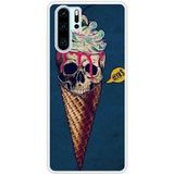 Ice cream skull blue bedrukt siliconen hoesje compatibel met P30 Pro