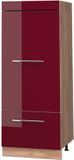 Vicco Opbergkast Fame-Line, Bordeauxrode hoogglans/Goudkleurig Eiken, 60 cm