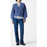 French Connection Tonia Knits V Nk Cardigan Ardoise Bleu Taille : M