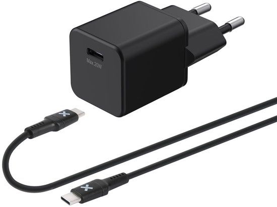 WeFix Netlader 20 W Zwart + 1 m USB Type C kabel