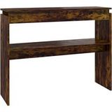 Table console en chêne 102x30x80 cm bois d'ingénierie