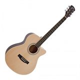 Gear4music Single Cutaway Akoestische Gitaar, Naturel