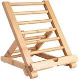 Merkloos / Sans marque Bamboo Tablet Stand, Wooden Mobile Phone Stand for Desktop, Wooden Tablet Holder for Desk, Mobile Phone Holder Geschikt voor iPhone, iPad, Tablets and All Phones