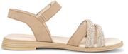 Gabor - Femme - Sandale plate - Suède - Velcro - Avec pierres décoratives - Printemps/Été 2026