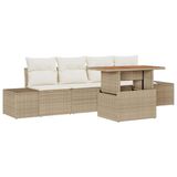 vidaXL Tuinbank Set 5-delig Beige en Crème