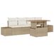vidaXL Tuinbank Set 5-delig Beige en Crème
