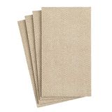 Caspari Jute servetten voor gasten, 12 stuks, voor bruiloften, feesten en thuis, lichtbruin