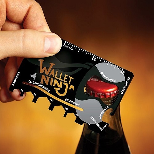Vante Ninja WalletÂ® Creditcard Tool - Voor in je Portemonnee - Wallet Ninja - 18 in 1 Tool