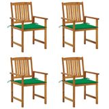 VidaXL Fauteuils de jardin 4 pièces avec coussins bois d'acacia massif