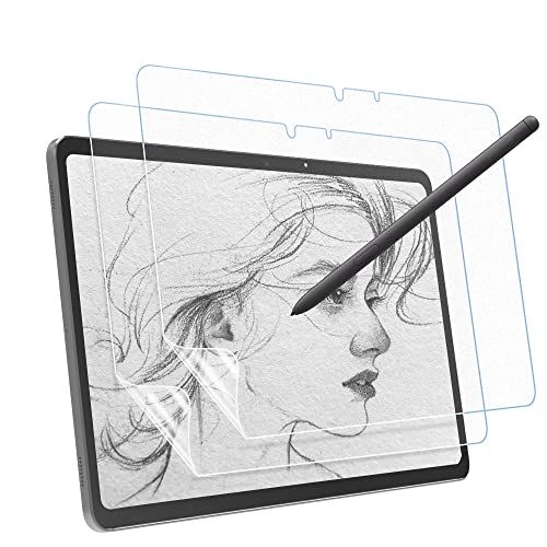 MoKo 2-Pack Like Paper Screen Protector for Samsung Galaxy Tab S8+ 2022/Tab S7 FE/Tab S7+ 12.4", [Like Paper Film Writing for S-Pen] 5G Tablet Anti-Glare PET Film Case-Friendly Screen Protector, Matte
