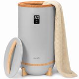 SereneLife Handdoekhouder, staand, natuur, elektrische handdoekwarmer voor 2 handdoeken, energiebesparend en mobiel, met timer, handdoekdroger met oververhittingsbeveiliging en automatische