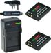 ChiliPower 2 x Li-90B accu's voor Olympus - Charger Kit + car-charger - UK version