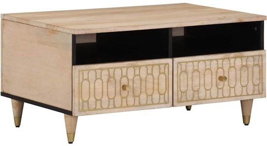 vidaXL Salontafel 80x54x40 cm massief mangohout