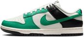 Nike Dunk Low Dames Sneakers Maat 40.5 Wit Groen Leer Textiel Rubber