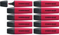 STABILO BOSS ORIGINAL Markeerstift Wildflower Bordeaux Doos 10 Stuks