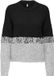 Only Trui Onlmaine Life Ls Sequin Block O-nec 15358399 Black/sliver Seq Dames Maat - L