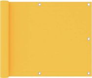 Merkloos Balkonscherm - 75x500 cm - Privacy Scherm Balkon - Oxford Stof - Geel