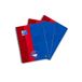 Oxford Collegeblok School A4 geruit met dubbele rand 80 vellen Lineatuur Duo 3 Stuk Blau, Rot