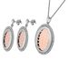 Orphelia SET-065 Sieradenset voor dames halsketting + oorbellen 925 zilver zirkonia wit