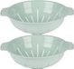 Plasticforte Keuken vergiet/zeef - 2x - kunststof - Dia 25 cm x Hoogte 8 cm - mintgroen