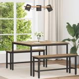 Maison Exclusive Table exclusive - Dimensions : 110 x 110 x 75 cm - Matériau : bois composite - Finition : chêne artisanal