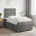 vidaXL Boxspringbed met matras Donkergrijs 120 x 200 cm Stof